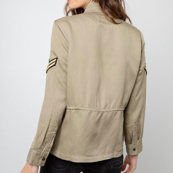 Rails Trey Jacket Light Sage Arrow Patch Military Style Coat Full Zip Closure XS - Picture 10 of 12